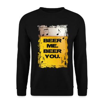 Beer Me. Beer You. - Unisex Pullover - Schwarz - Vorne - Alina (178cm) & Michal (187cm)