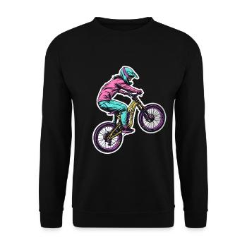 Vététiste - Sweat-shirt Unisexe - noir - Devant - Alina (178cm) & Michal (187cm)