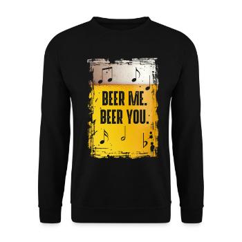 Beer Me Beer You - Unisex Pullover - Schwarz - Vorne - Alina (178cm) & Michal (187cm)