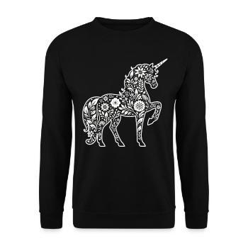 Fantasy Unicorn Horse Fans Unicorn Lovers - Unisex Sweatshirt - black - Front - Alina (178cm) & Michal (187cm)