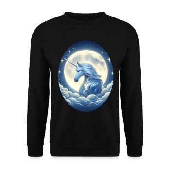 Fantasy Unicorn Horse Fans Unicorn Lovers - Unisex Sweatshirt - black - Front - Alina (178cm) & Michal (187cm)
