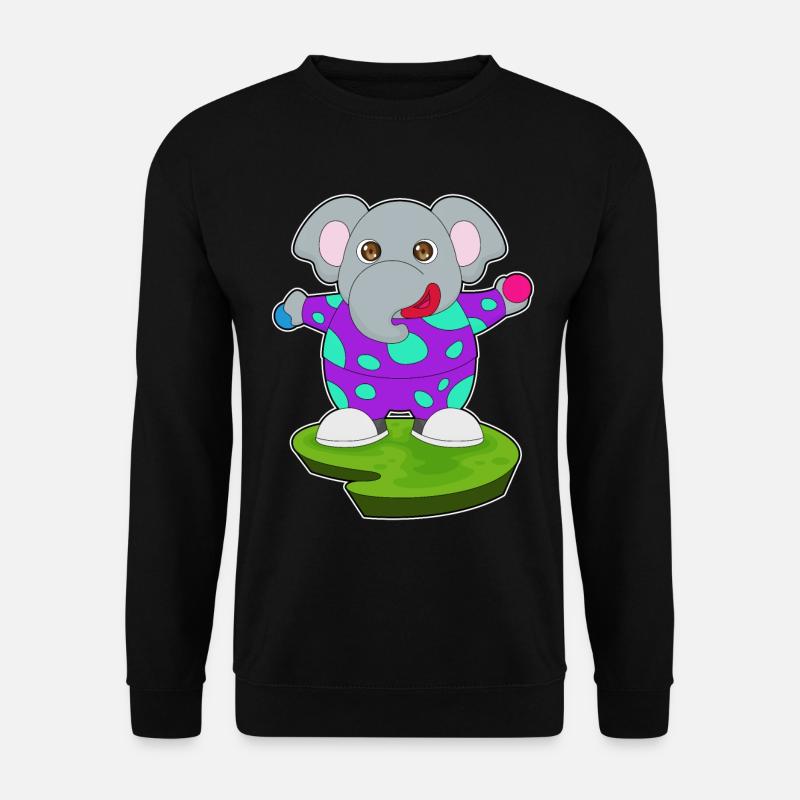 Elephant Clown - Unisex Sweatshirt - black