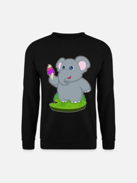 Elefant Waffeleis - Unisex Pullover - Schwarz