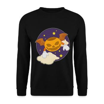 Nuit d’Halloween de Chauves-souris - Sweat-shirt Unisexe - noir - Devant - Alina (178cm) & Michal (187cm)