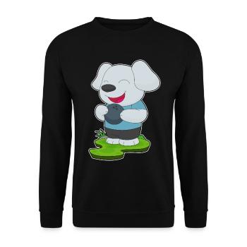 Dog Bowling Bowling Ball - Unisex Sweatshirt - black - Front - Alina (178cm) & Michal (187cm)