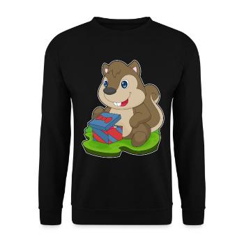 Forfait Noël écureuil - Sweat-shirt Unisexe - noir - Devant - Alina (178cm) & Michal (187cm)