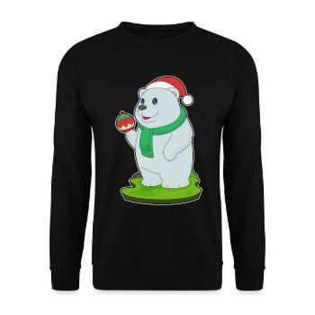 Bal de Noël des ours polaires - Sweat-shirt Unisexe - noir - Devant - Alina (178cm) & Michal (187cm)