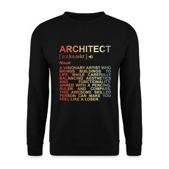 Architect Explanation of terms - Unisex Sweatshirt - black - Front - Alina (178cm) & Michal (187cm)