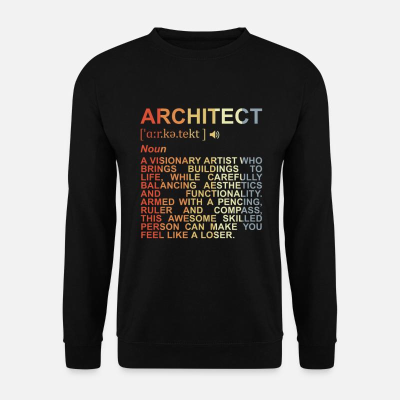 Architekt Begriffserklärung - Unisex Pullover - Schwarz