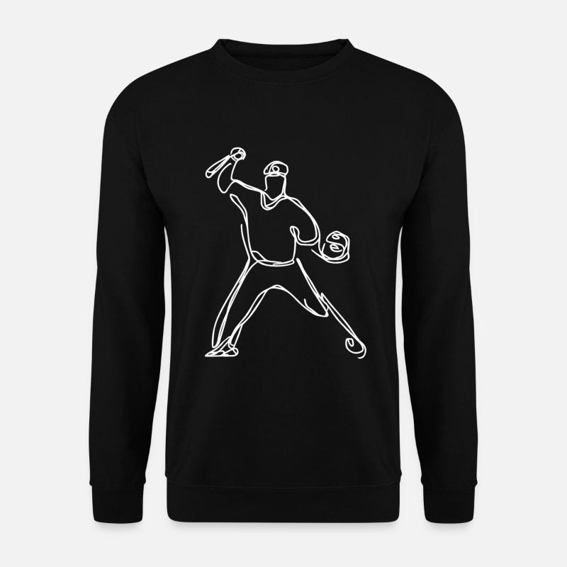 Baseball player sketch - Unisex Sweatshirt - black