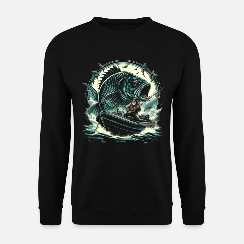 Fisherman Angler Majestic Carp - Unisex Sweatshirt - black