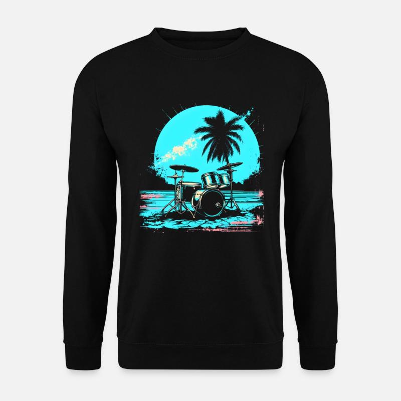 Retro Drums - Unisex Sweatshirt - black