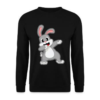 Bunny Hip Hop Dance - Unisex Sweatshirt - black - Front - Alina (178cm) & Michal (187cm)