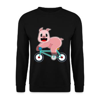 Vélo de cochon - Sweat-shirt Unisexe - noir - Devant - Alina (178cm) & Michal (187cm)