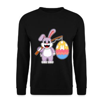 Pêche de Pâques au lapin - Sweat-shirt Unisexe - noir - Devant - Alina (178cm) & Michal (187cm)