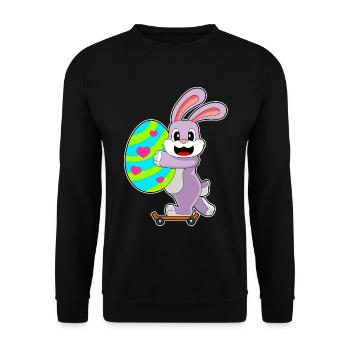 Skateboard de Pâques Bunny - Sweat-shirt Unisexe - noir - Devant - Alina (178cm) & Michal (187cm)