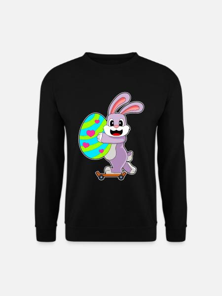 Bunny Easter Skateboard - Unisex Sweatshirt - black