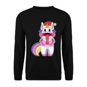 Forfait Noël Licorne - Sweat-shirt Unisexe - noir - Devant - Alina (178cm) & Michal (187cm)