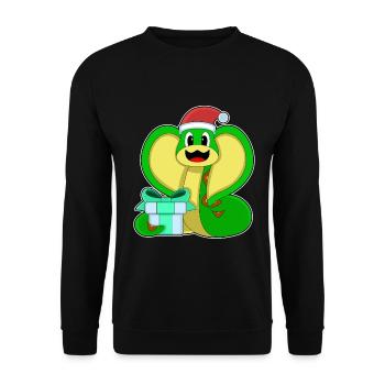 Forfait de Noël serpent - Sweat-shirt Unisexe - noir - Devant - Alina (178cm) & Michal (187cm)