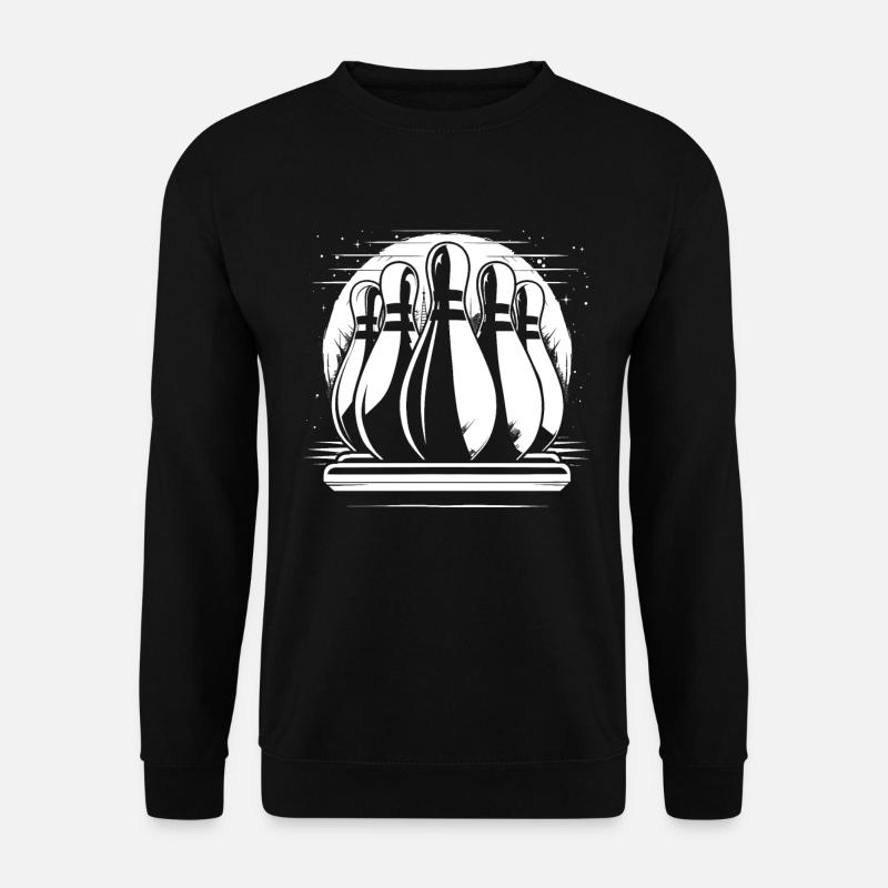Bowling Pins Drawing - Unisex Sweatshirt - black