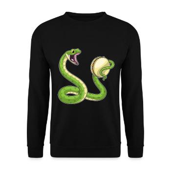 Schlange Musiker Tamburin Musik - Unisex Pullover - Schwarz - Vorne - Alina (178cm) & Michal (187cm)
