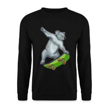 Koala Skater Skateboard Sport - Unisex Sweatshirt - black - Front - Alina (178cm) & Michal (187cm)