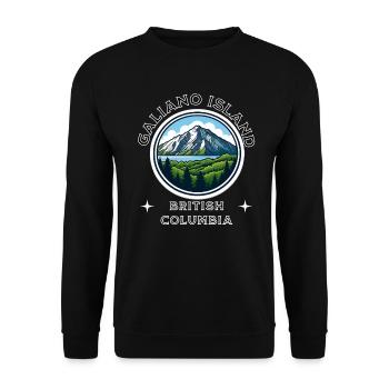 Galiano Island British Columbia Scenic Mountain Fo - Unisex Pullover - Schwarz - Vorne - Alina (178cm) & Michal (187cm)