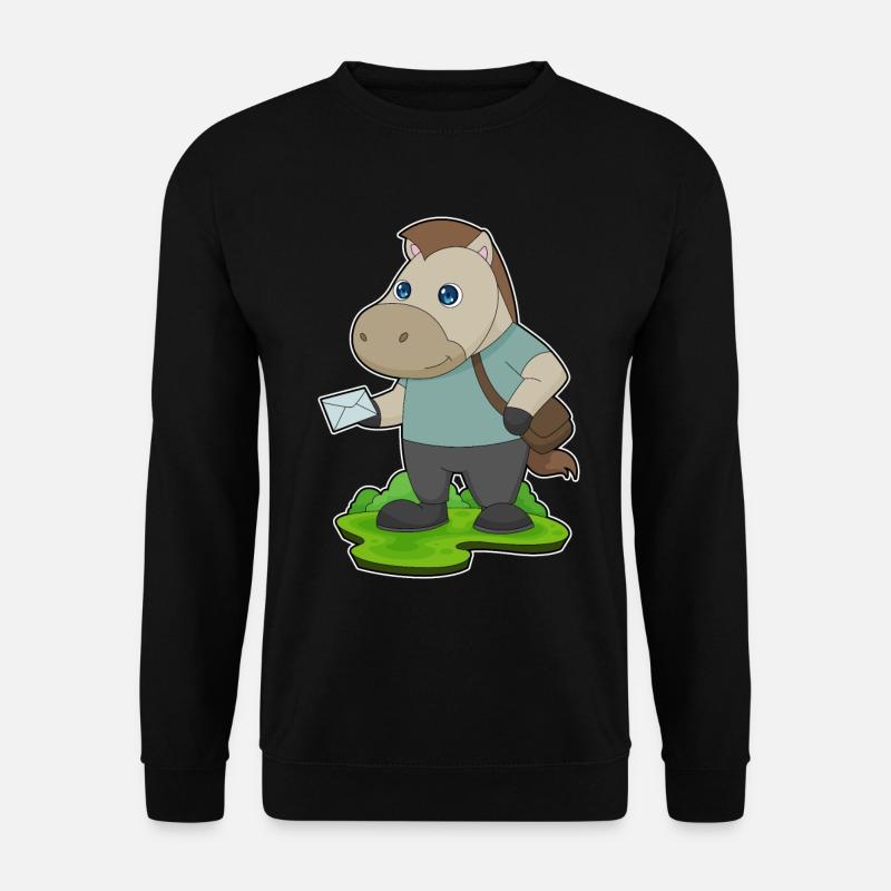 Lettre de cheval - Sweat-shirt Unisexe - noir