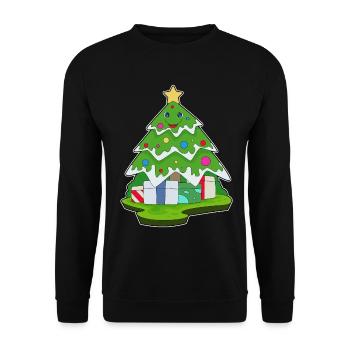 Sapin de Noël Forfaits Noël - Sweat-shirt Unisexe - noir - Devant - Alina (178cm) & Michal (187cm)