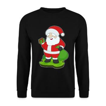 Forfait Noël Père Noël - Sweat-shirt Unisexe - noir - Devant - Alina (178cm) & Michal (187cm)
