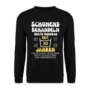 Traitement doux pendant 30 ans - Sweat-shirt Unisexe - noir - Devant - Alina (178cm) & Michal (187cm)