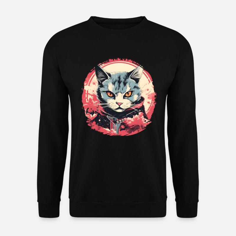 Cat Anime Style - Unisex Sweatshirt - black