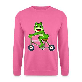 Frosch Fahrrad - Unisex Pullover - Pink - Vorne