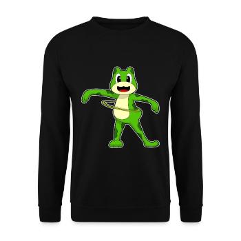 Frog Fitness Hoop Workout Gymnastics - Unisex Sweatshirt - black - Front - Alina (178cm) & Michal (187cm)