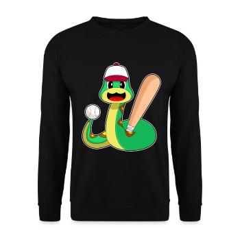 Snake Baseball Baseball Bat Sports - Unisex Sweatshirt - black - Front - Alina (178cm) & Michal (187cm)