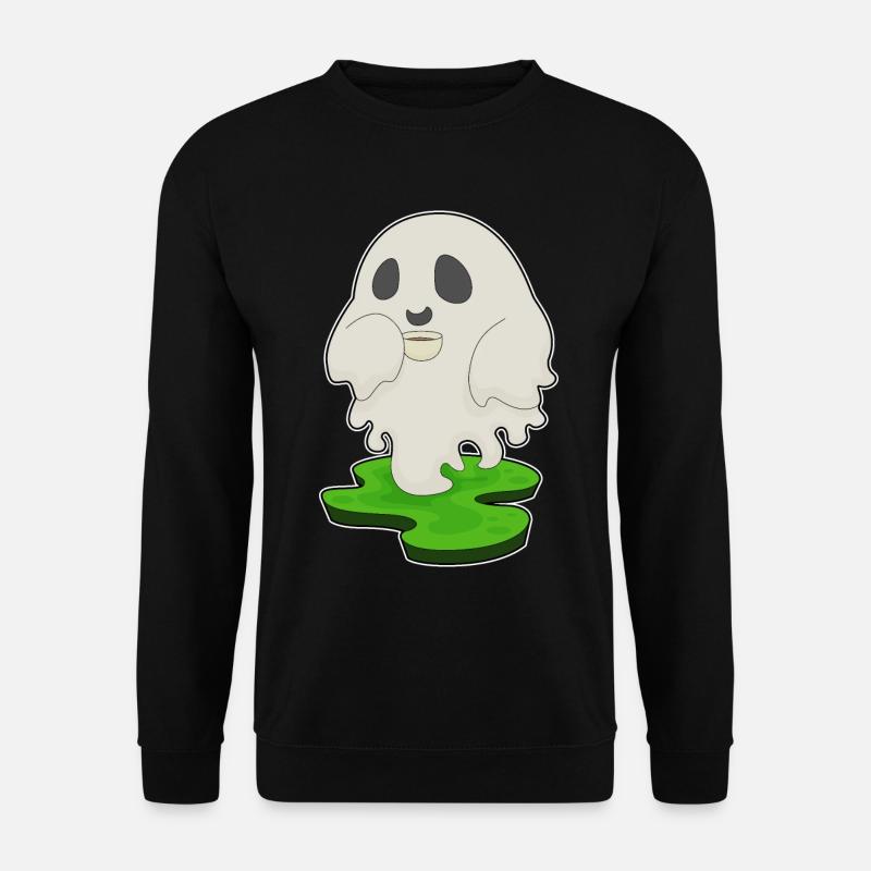 Geist Halloween Kaffee - Unisex Pullover - Schwarz