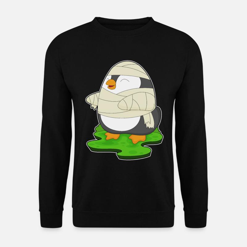 Penguin Halloween Mummy - Unisex Sweatshirt - black