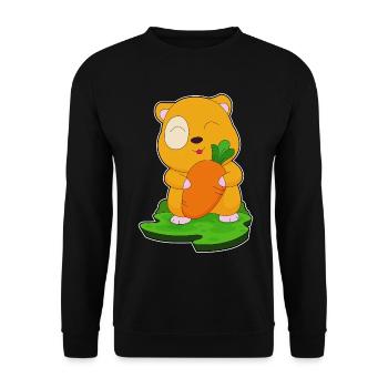 Hamster Carotte - Sweat-shirt Unisexe - noir - Devant - Alina (178cm) & Michal (187cm)