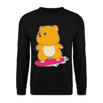 Snowboardeur Hamster Snowboard Sports d’hiver - Sweat-shirt Unisexe - noir - Devant - Alina (178cm) & Michal (187cm)