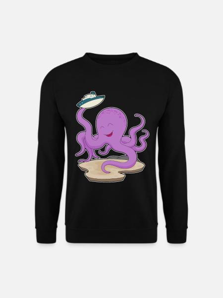 Octopus Toy Boat - Unisex Sweatshirt - black