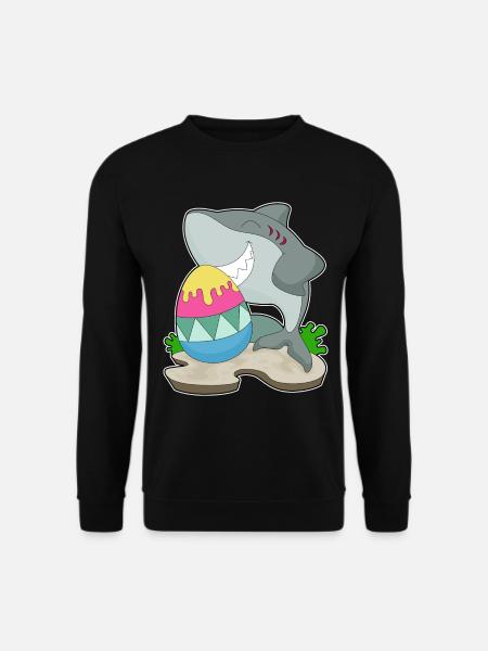 Oeuf de Pâques requin - Sweat-shirt Unisexe - noir