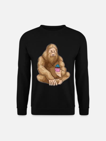 Bigfoot Halloween Cupcake - Unisex Sweatshirt - black