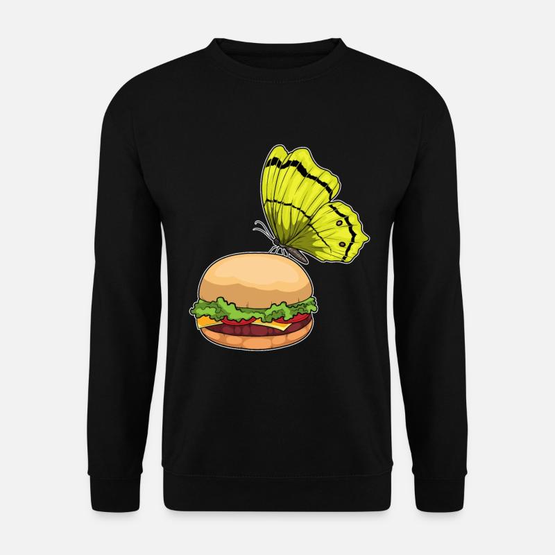 Burger papillon - Sweat-shirt Unisexe - noir