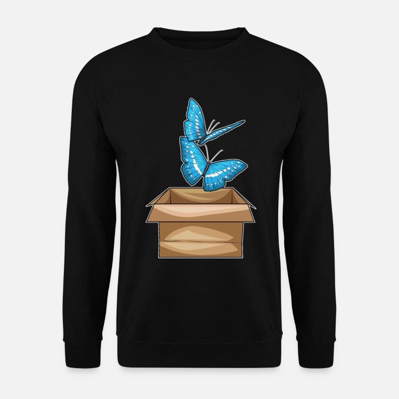 Schmetterling Karton - Unisex Pullover - Schwarz