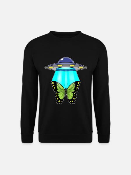 Butterfly, Spaceship, Space - Unisex Sweatshirt - black