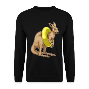 Kangaroo Swimming Swim Ring Summer - Unisex Sweatshirt - black - Front - Alina (178cm) & Michal (187cm)