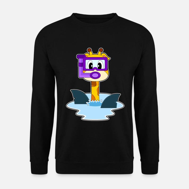 Giraffe Taucher Schnorchel Tauchen - Unisex Pullover - Schwarz