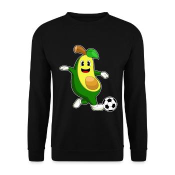 Avocado Fußballspieler Fußball Sport - Unisex Pullover - Schwarz - Vorne - Alina (178cm) & Michal (187cm)