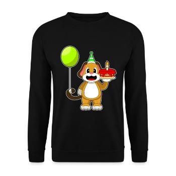 Gâteau d’anniversaire de chien - Sweat-shirt Unisexe - noir - Devant - Alina (178cm) & Michal (187cm)