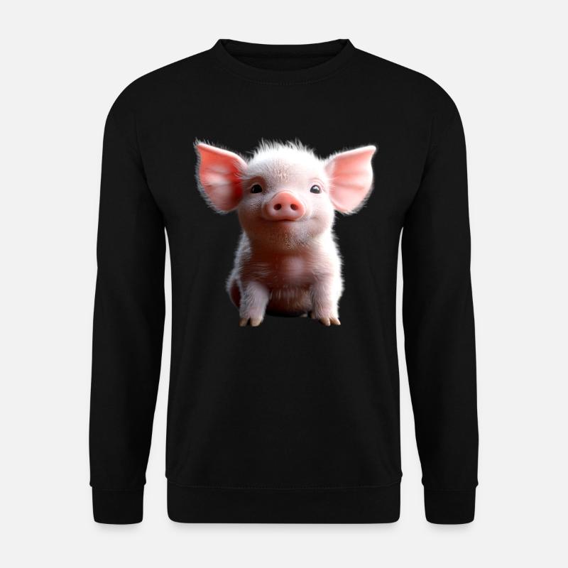 Schwein Hausschwein Schweine Ferkel Schweinchen - Unisex Pullover - Schwarz